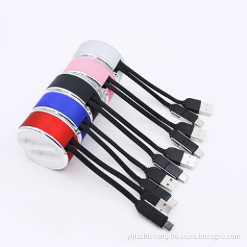 Yijiashishang High Quality Multi-function Three-in-one Portable Charging USB Cable